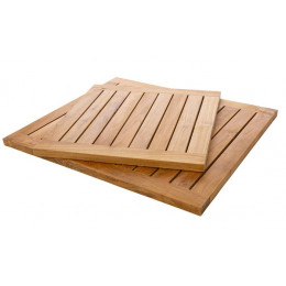 PEDANA DOCCIA DECK IN TEAK NATURALE 50x50cm