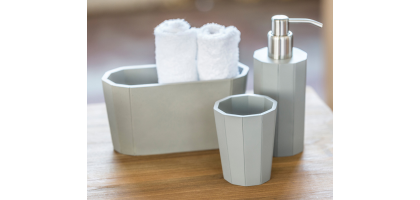 SET ACCESSORI D'APPOGGIO DA BAGNO ZEN GRIGIO