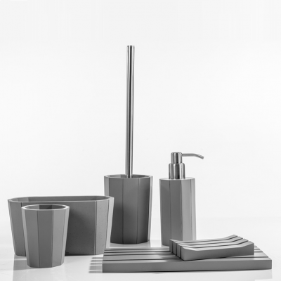 SET ACCESSORI D'APPOGGIO DA BAGNO ZEN GRIGIO