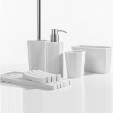 SET ACCESSORI D'APPOGGIO DA BAGNO ZEN BIANCO