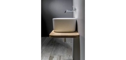 LAVABO DESIGN CON MENSOLA EVER BOUNCE COUNTER IN LEGNO 