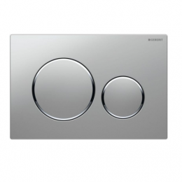 GEBERIT SIGMA 20 | PLACCA CROMO SATINATO | 2 pulsanti