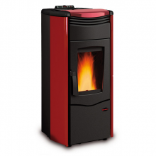 STUFA A PELLET MELINDA IDRO BORDEAUX SERIE EXTRAFLAME | LA NORDICA