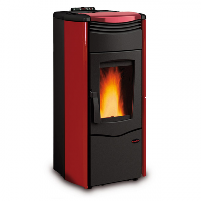STUFA A PELLET MELINDA IDRO BORDEAUX SERIE EXTRAFLAME | LA NORDICA