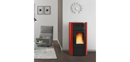 STUFA A PELLET RAFFAELLA IDRO BORDEAUX | SERIE EXTRAFLAME