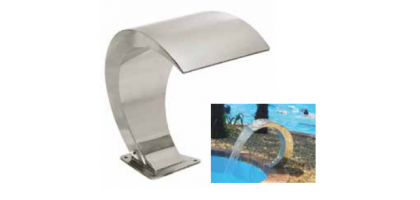CASCATA IN ACCIAIO PER GIARDINI CON PISCINA