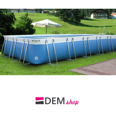 PISCINA FUORITERRA AUTOPORTANTE mt 3,80 x 2,80 x 1 h BLUE STAR FAMILY  