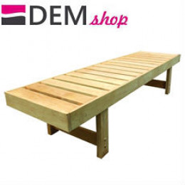 PANCA PER SAUNA IN LEGNO MASSICCIO 181x55x43 cm