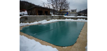 TELO rettangolare 210 CON OCCHIELLI e CORDA | PROTEZIONE INVERNALE PISCINA