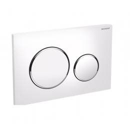 GEBERIT SIGMA 20 | PLACCA BIANCA | 2 pulsanti