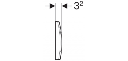 GEBERIT TWINLINE 30 | PLACCA DI COMANDO a 2 TASTI | CROMATA SATINATA