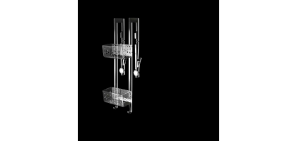 PORTA OGGETTI PER INTERNO DOCCIA TRASPARENTE con magnete - 2 misure