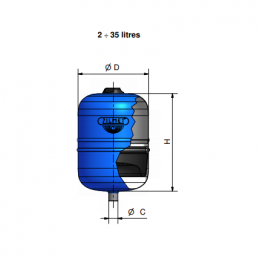 ZILMET - VASO ESPANSIONE PER  ACQUA POTABILE HYDRO-PRO 18 LT 