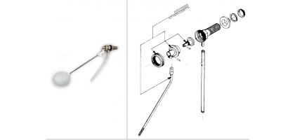 GALLEGGIANTE A 5 COPPIGLIE CON ASTA PIATTA  3/8"