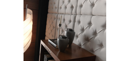 MURO DECORATIVO IN FINTA PIETRA RICOSTRUITA CAMA