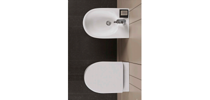 VASO SOSPESO SENZA BRIDA CON SEDILE SOFTCLOSE | FAST RIMFREE Pozzi Ginori