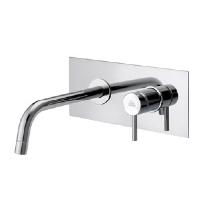 MISCELATORE LAVABO A PARETE INCASSO [ PIASTRA 25X10 CM ] DESIGN | PAFFONI STICK