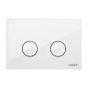 PLACCA VALSIR Tropea S | 2 Pulsanti di scarico | TONDO BIANCA P4