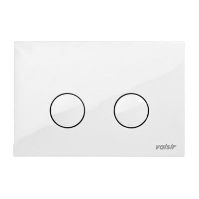 PLACCA VALSIR Tropea S | 2 Pulsanti di scarico | TONDO BIANCA P4
