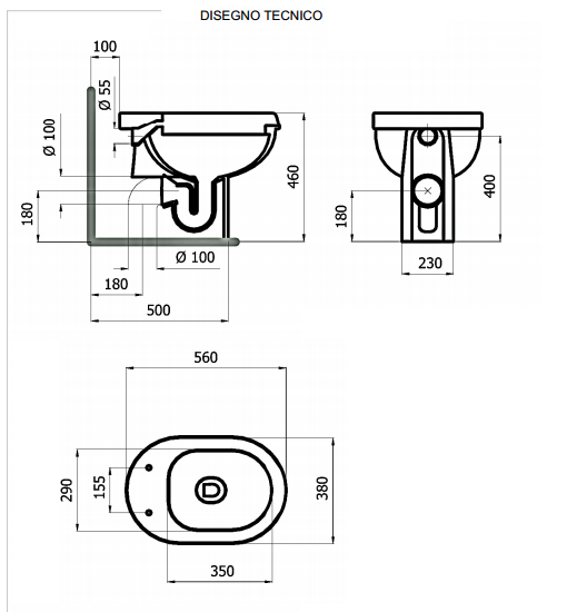 VASO PER DISABILI Sanitari Bagno Senior Thermomat