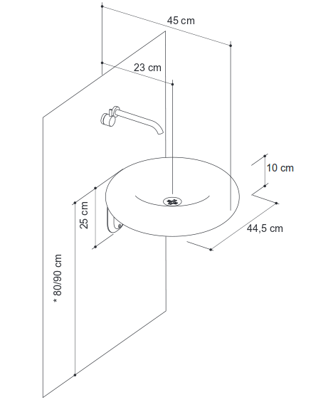 Lavabo Tondo Salvagente Morbido Lavandino Circolare
