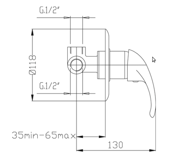 disegno tecnico fromac eva da doccia