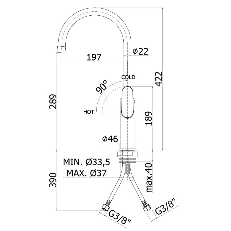 disegno tecnico candy ca180cr