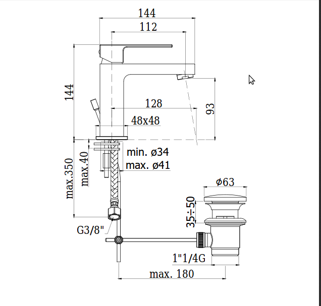 caratteristiche tecniche paffoni elle lavabo design