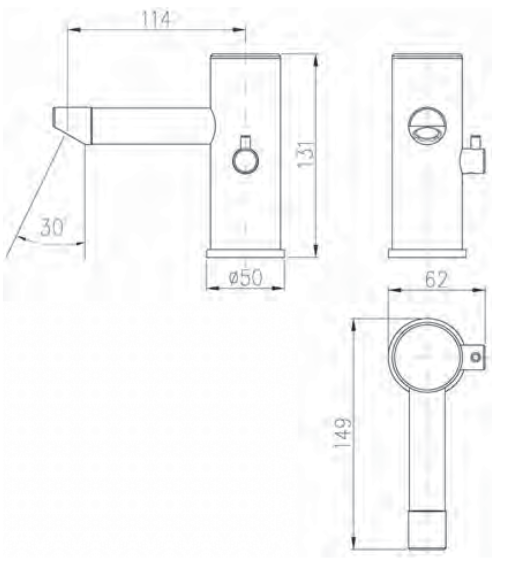 disegno tecnico miscelatore volumetrico LC100 elf