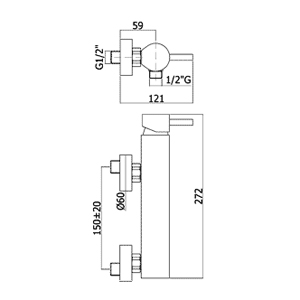 disegno tecnico paffoni stick